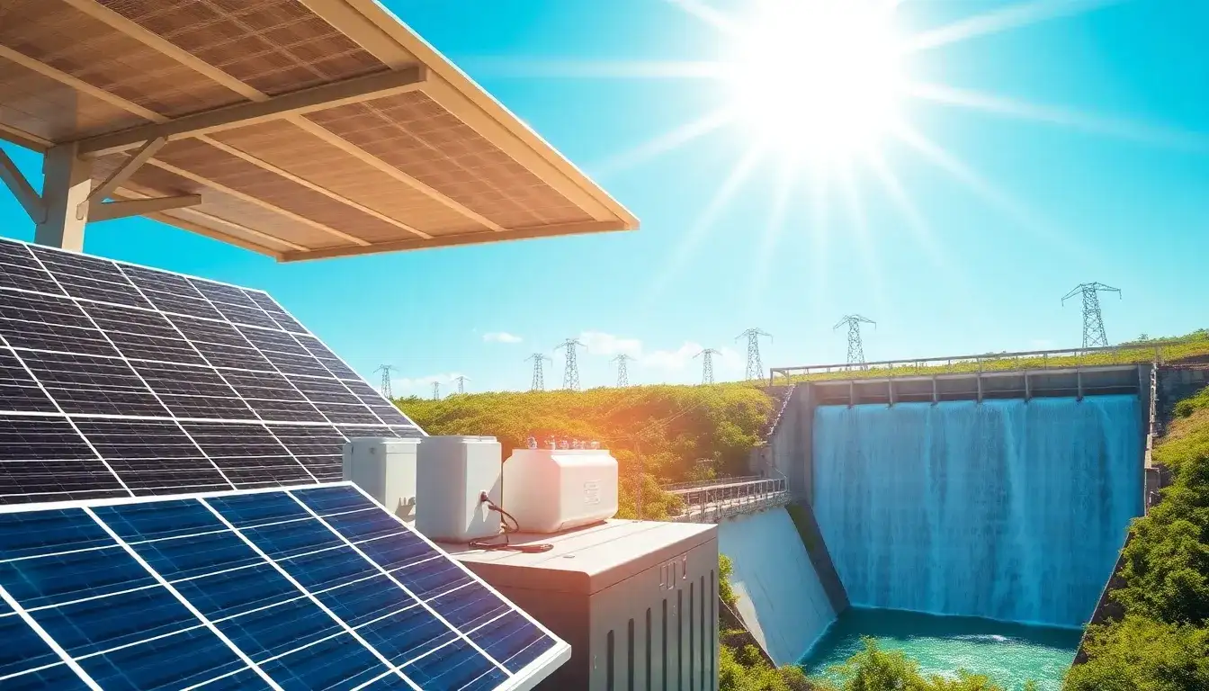 What types of energy storage technologies are most commonly used with solar systems