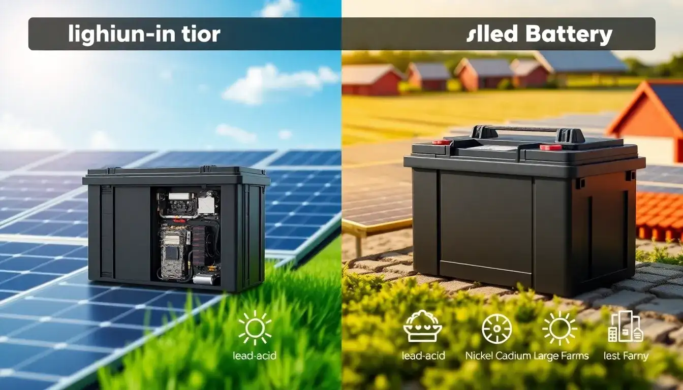 How do lithium-ion batteries compare to other types of batteries for solar energy storage