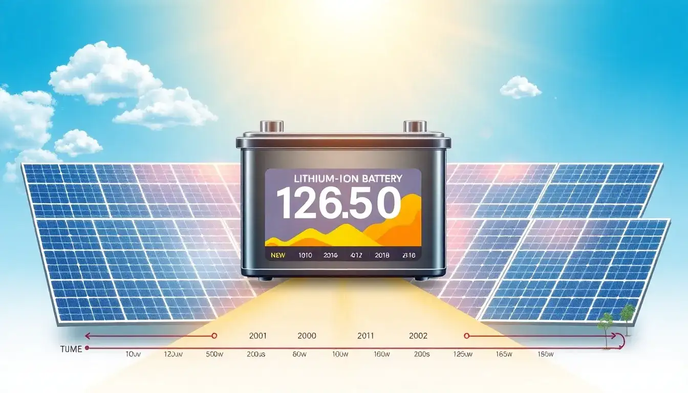 How does the lifespan of lithium-ion batteries affect their long-term viability for solar energy storage