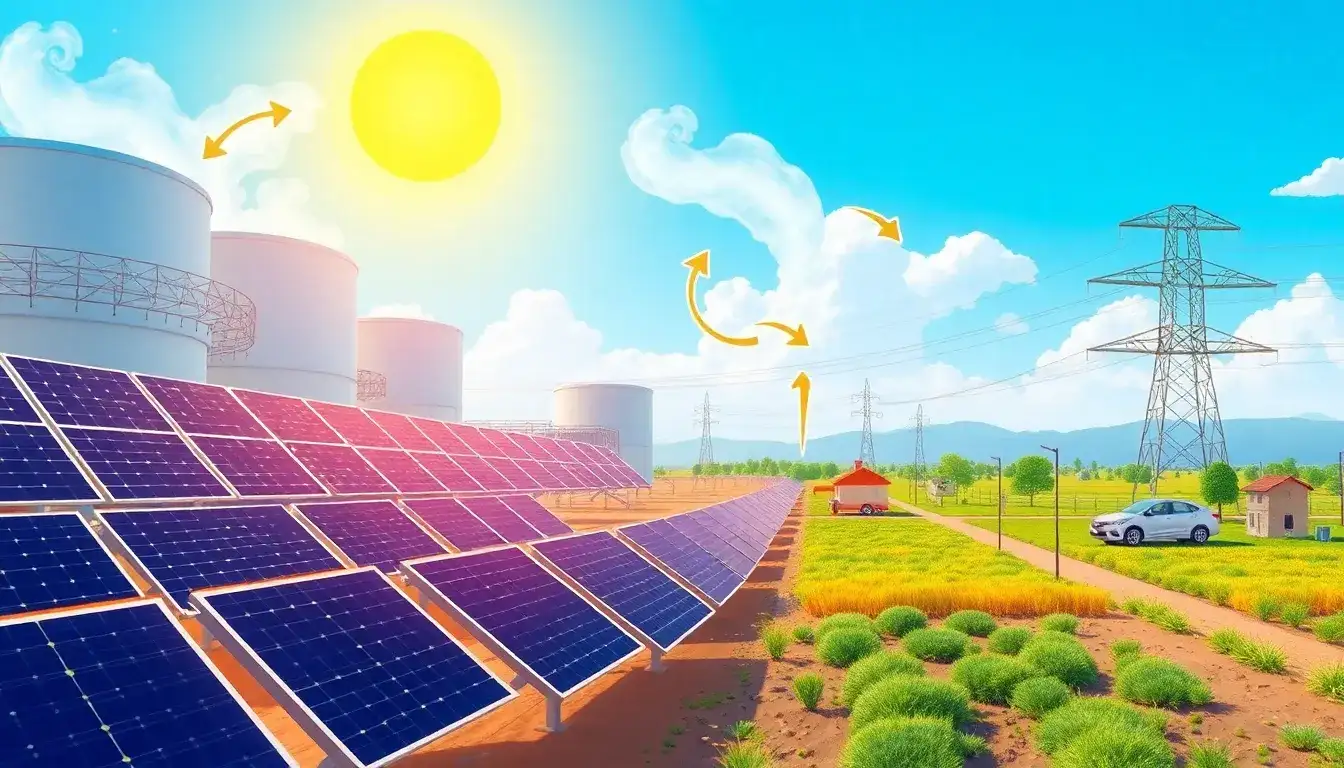 What are the main advantages of using thermal energy storage in solar power systems