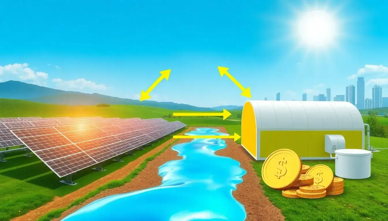 What are the cost benefits of integrating thermal energy storage with solar energy