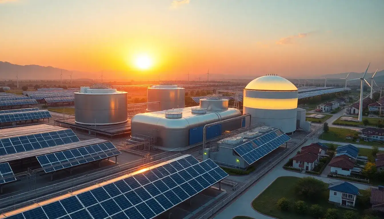 How does thermal energy storage help stabilize the grid with solar power