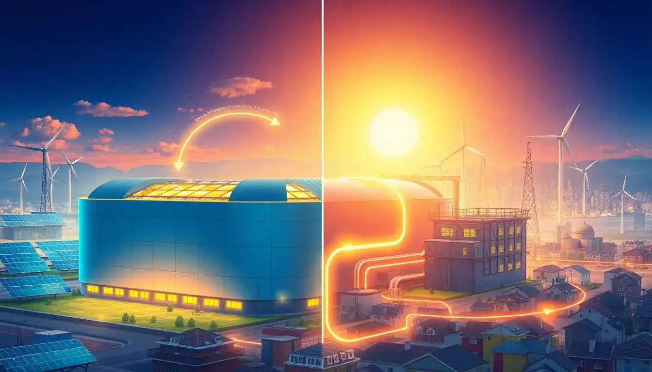 How does thermal energy storage help in managing peak electricity demand