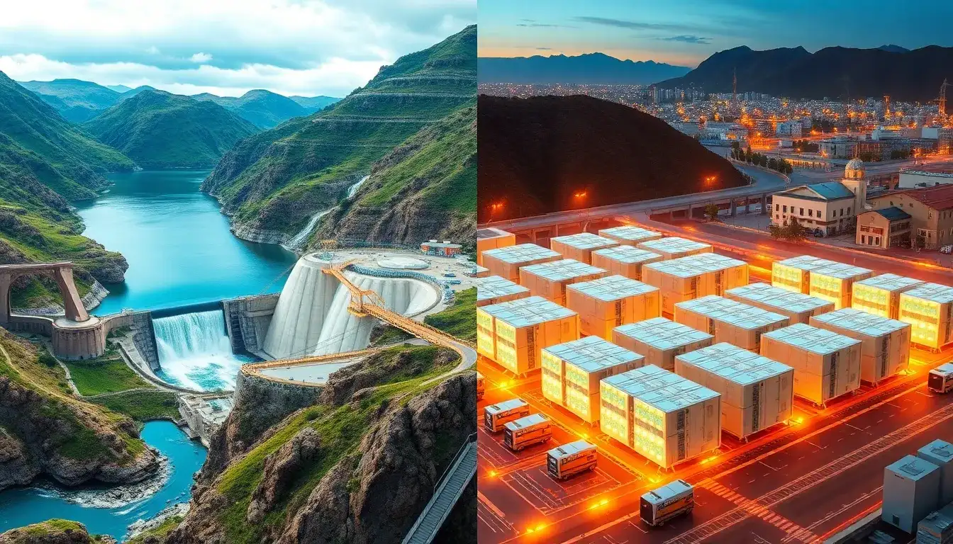 How does the lifespan of pumped hydro storage compare to that of batteries