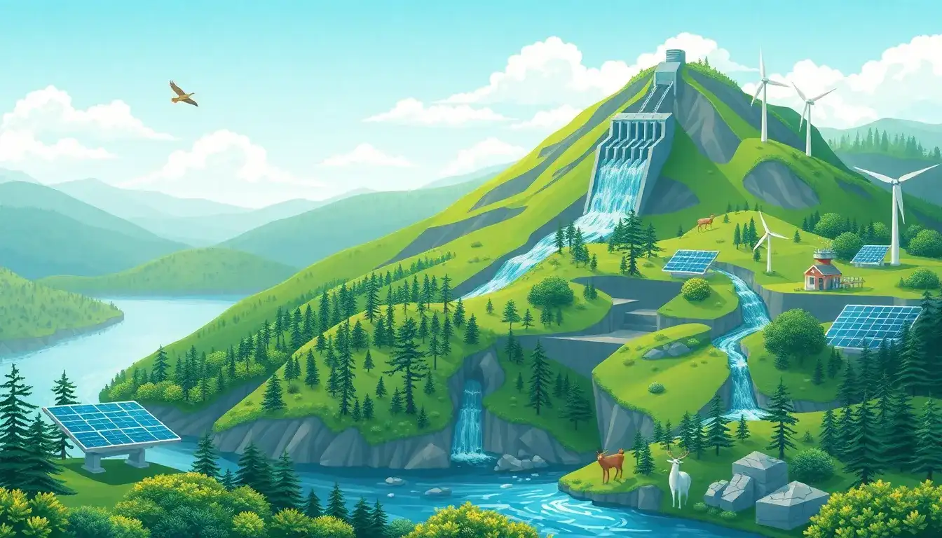 What are the environmental benefits of maintaining and improving pumped hydro storage systems