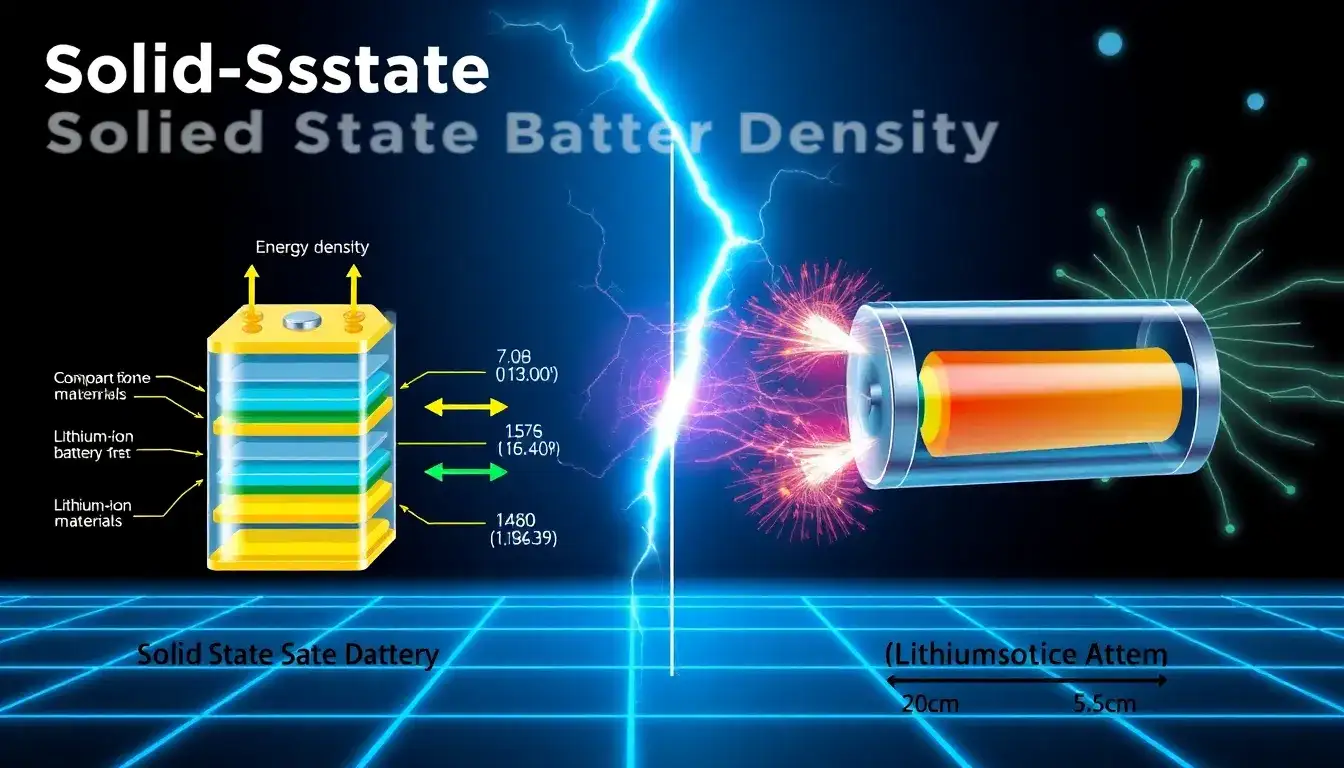 How does the energy density of solid-state batteries compare to lithium-ion batteries