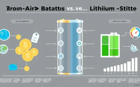 How do iron-air batteries compare to lithium-ion batteries in terms of cost and efficiency