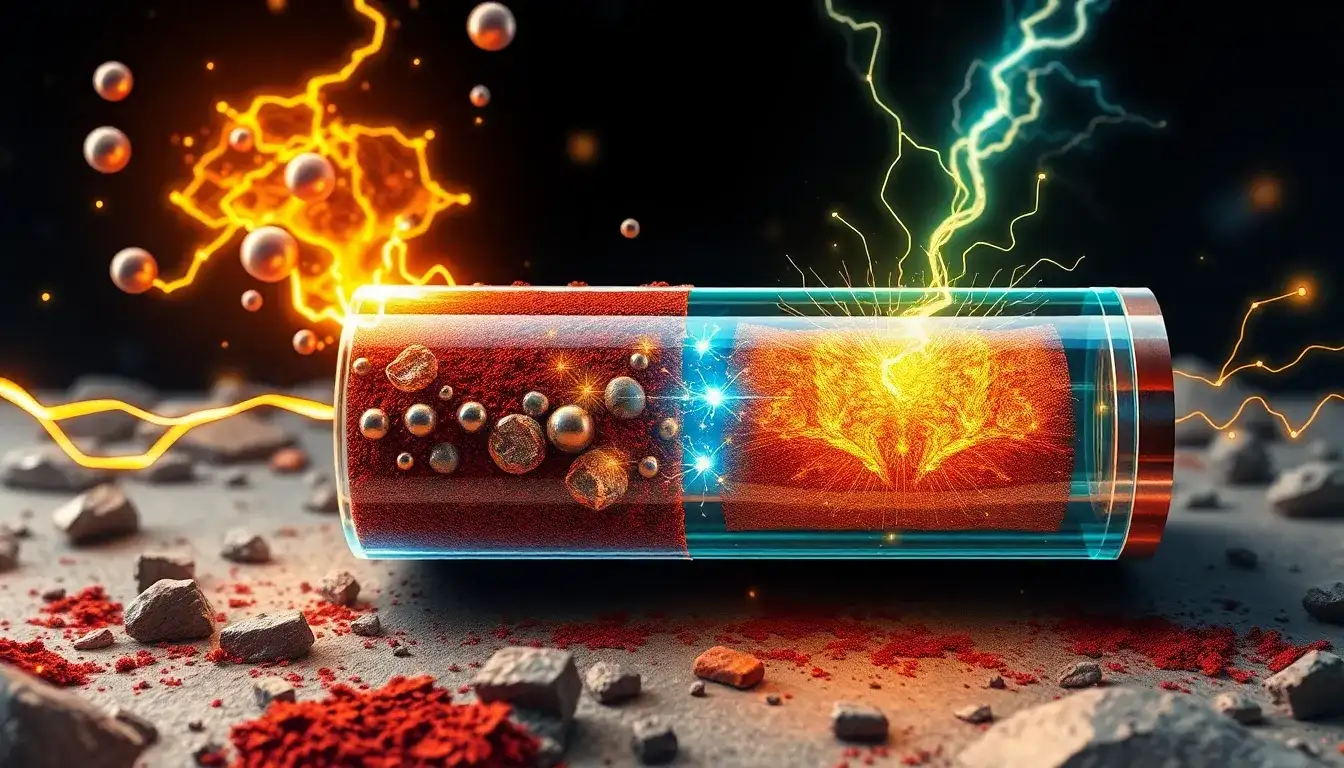 How does the "reverse rusting" process work in iron-air batteries