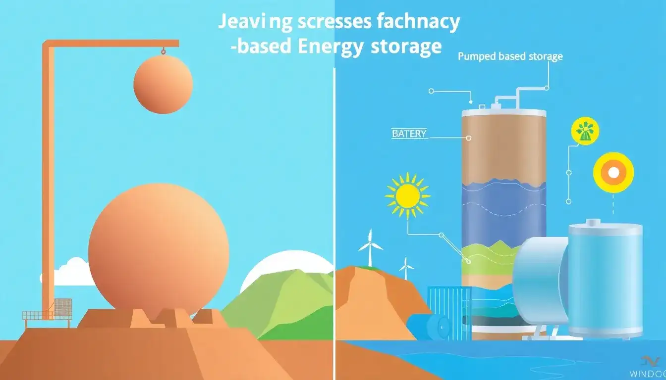 What are the key differences between gravity-based energy storage and other forms of energy storage