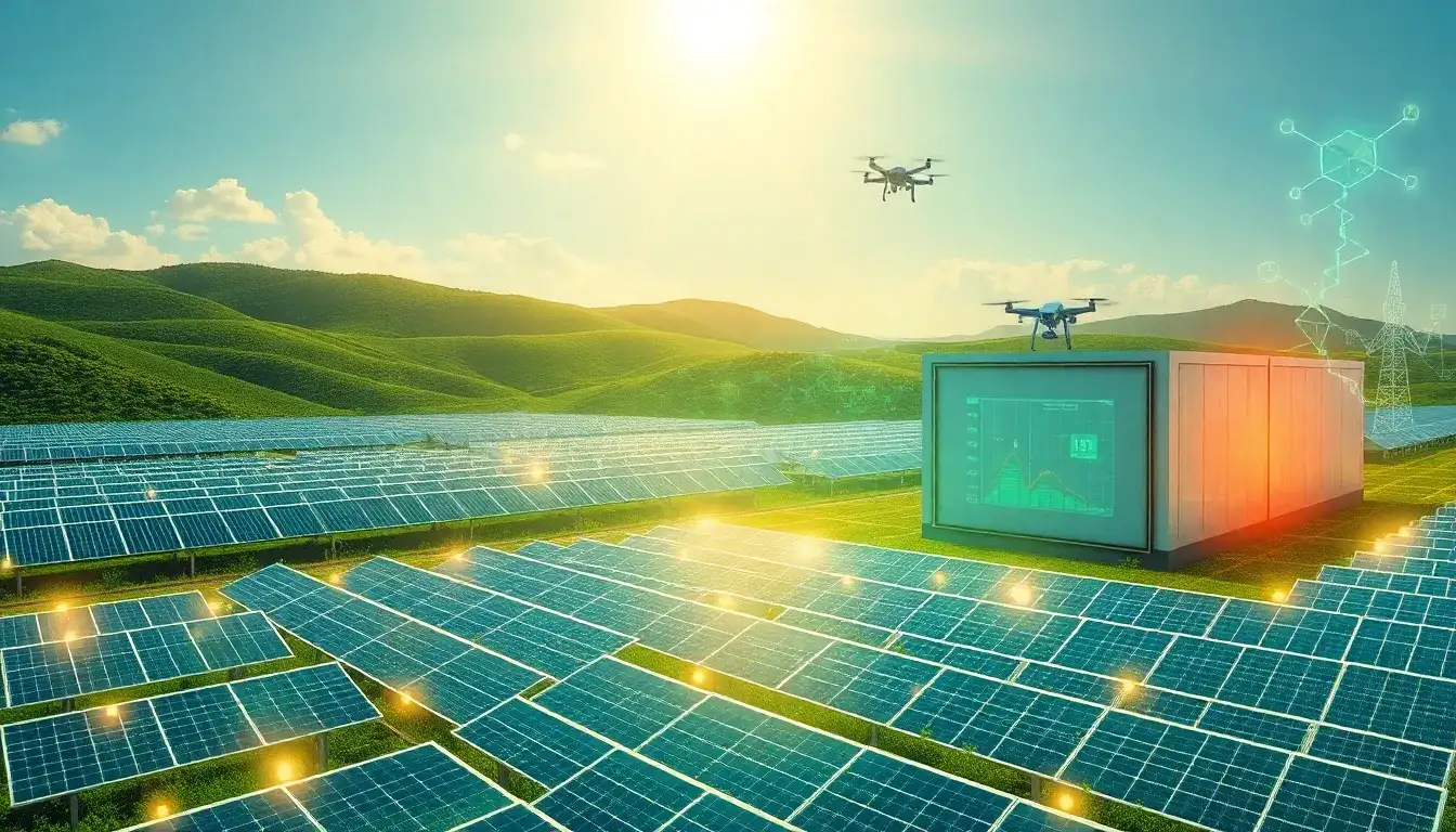 How does AI optimize energy storage in solar power systems