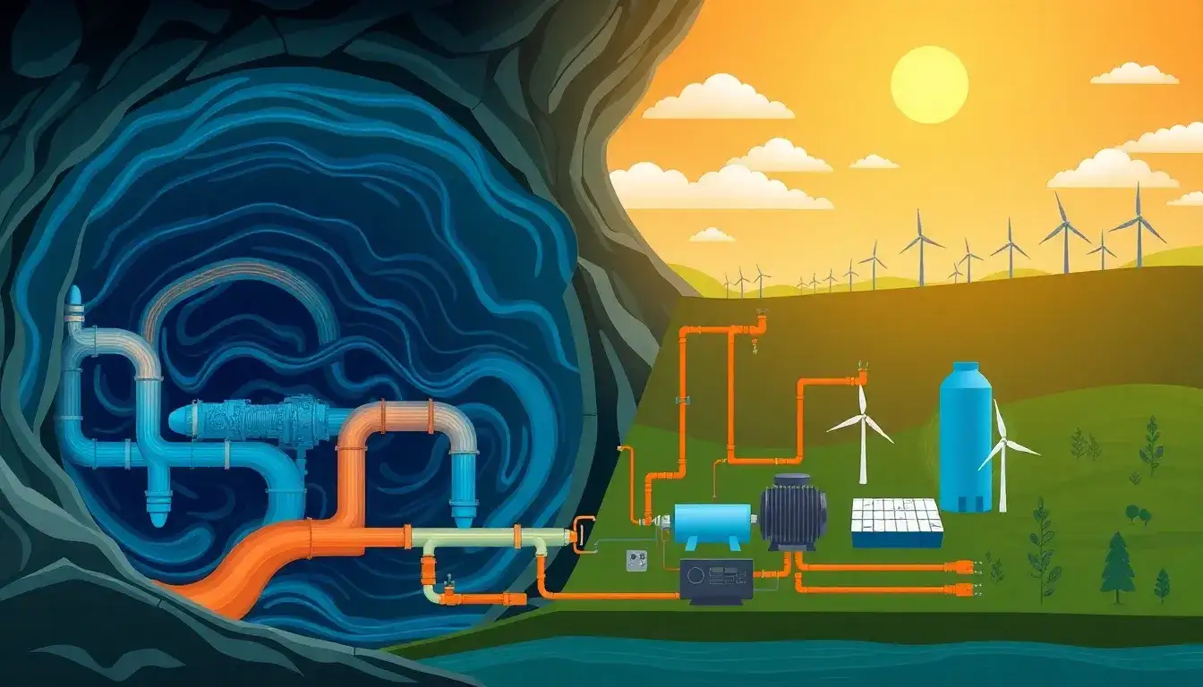 How does compressed air energy storage work and what are its benefits