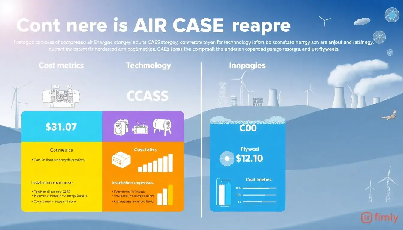 How does the cost of CAES compare to other energy storage technologies