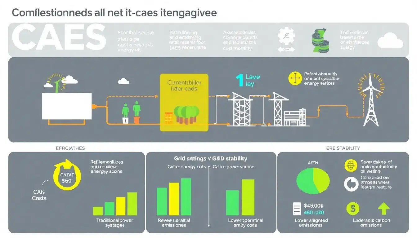 What are the economic benefits of using CAES in power grids