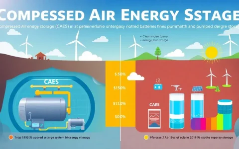 How does the cost of CAES systems compare to traditional energy storage methods
