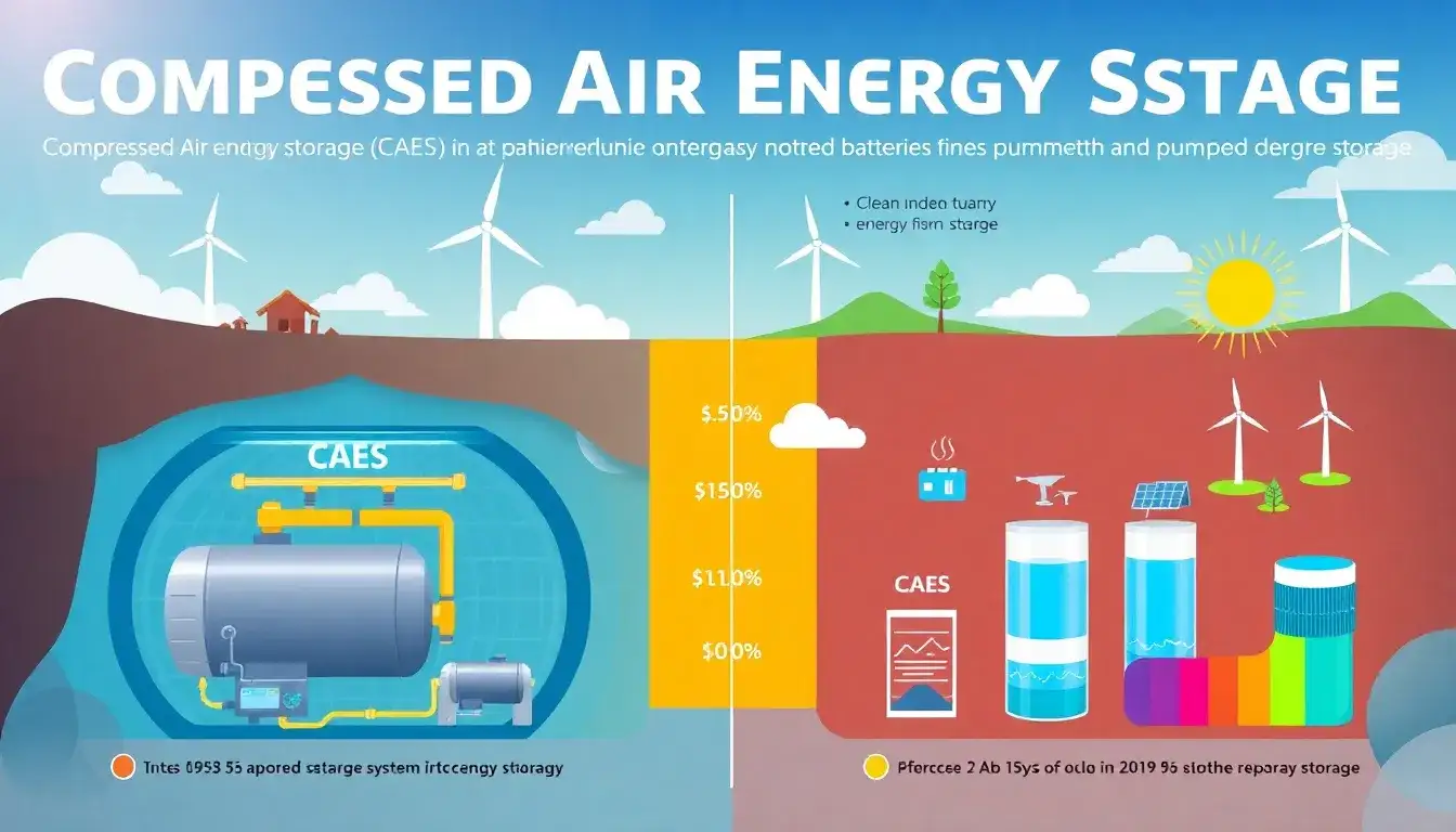 How does the cost of CAES systems compare to traditional energy storage methods