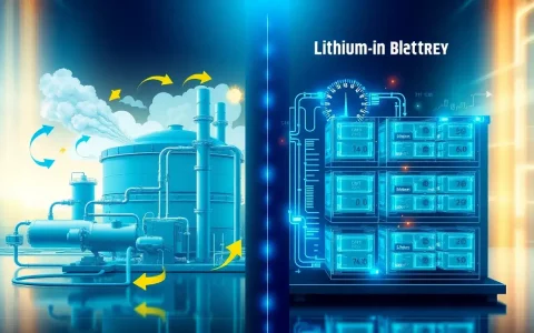 How does the efficiency of CAES compare to that of lithium-ion batteries