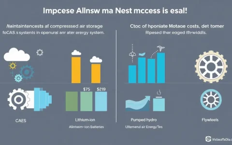 How do the maintenance costs of CAES systems compare to those of other energy storage methods