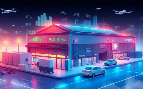 How does energy storage contribute to peak-load management in commercial facilities