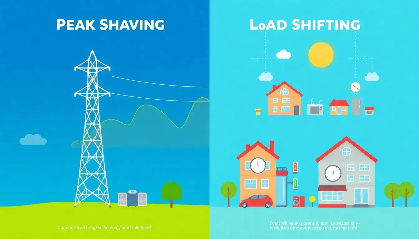 How does peak shaving differ from load shifting