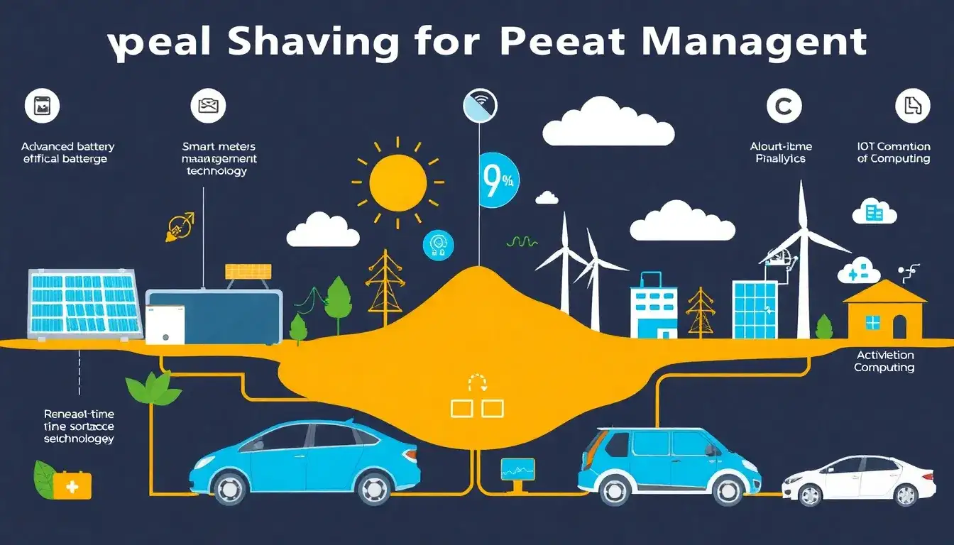 What technologies are commonly used for peak shaving