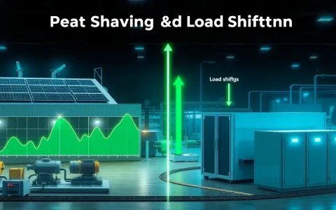 How do peak shaving and load shifting impact the overall efficiency of an industrial facility