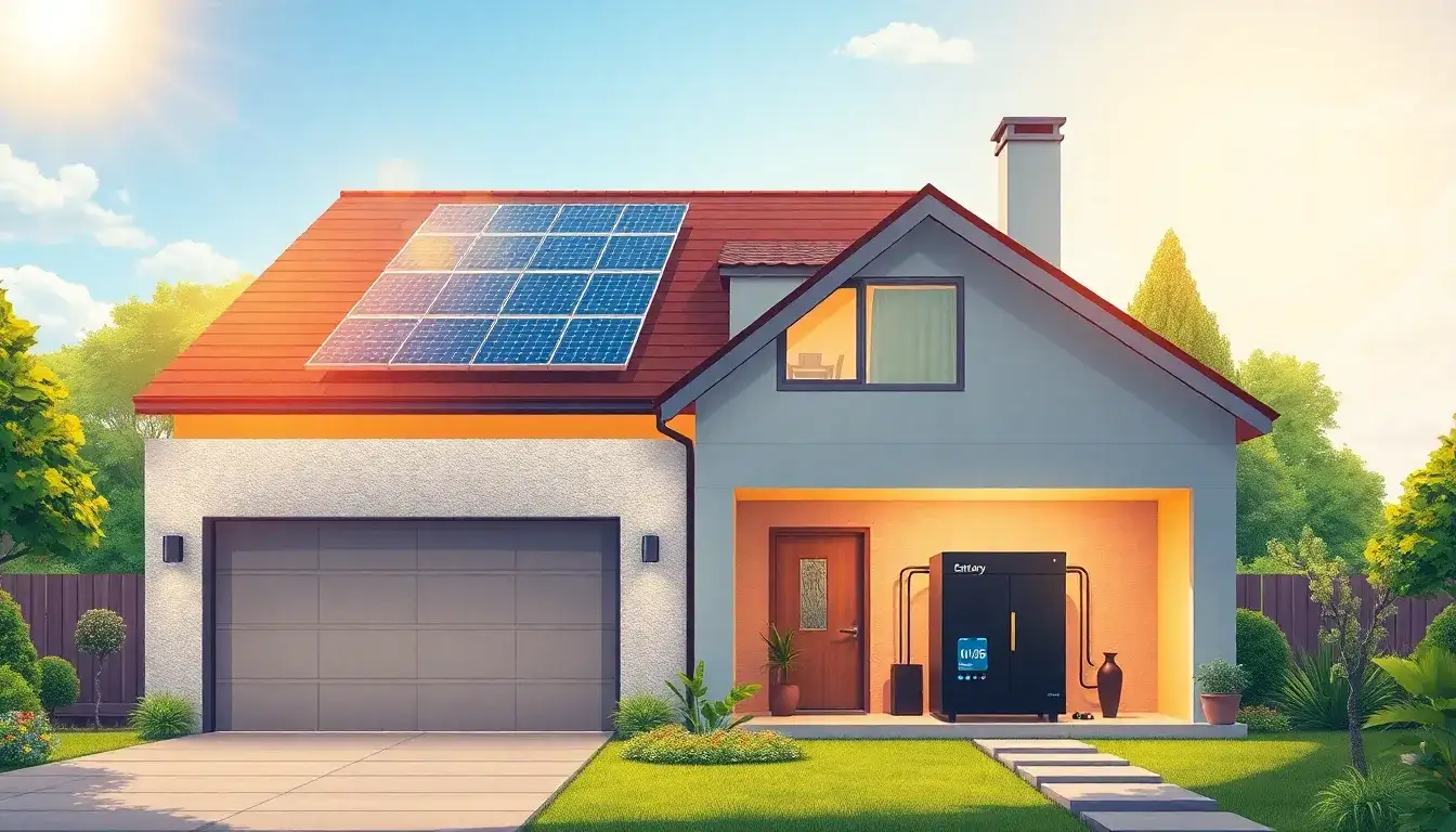 How does a home battery system integrate with solar panels to maximize energy efficiency