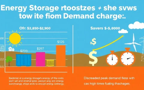 How does the cost of energy storage compare to the savings from reduced demand charges
