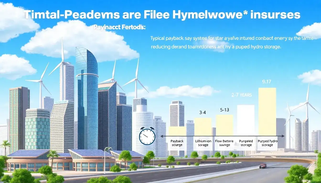 What are the typical payback periods for energy storage systems used to reduce demand charges