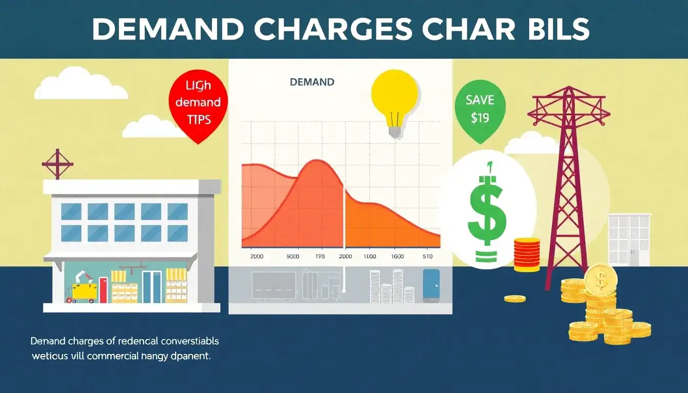How do demand charges impact commercial electricity bills