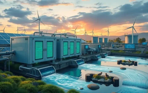 How do energy storage systems improve the reliability of water treatment facilities