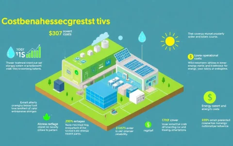 What are the cost benefits of using energy storage systems in water treatment plants