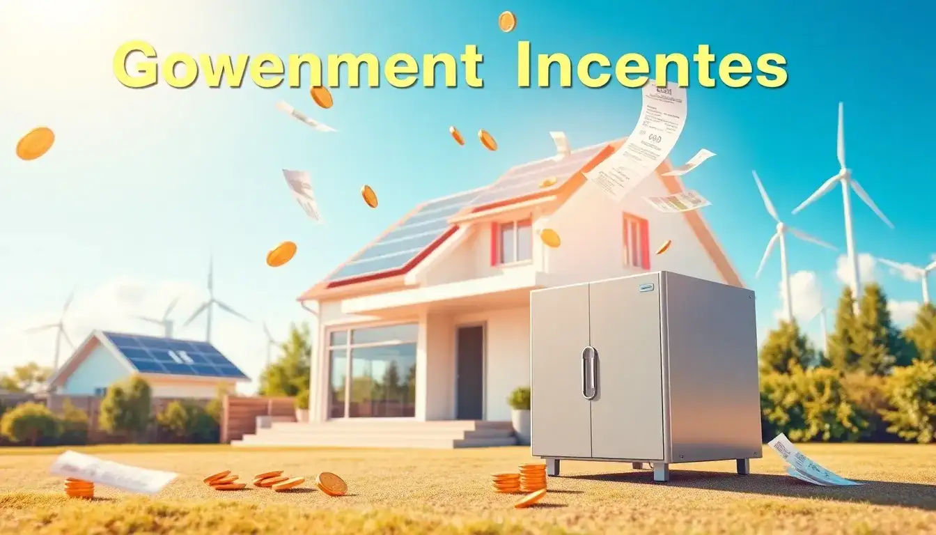 Are there any government incentives available for installing a residential energy storage system