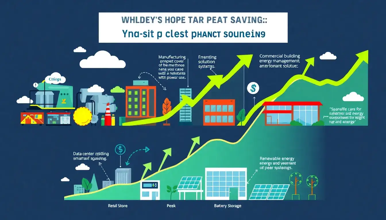 Which industries have the highest potential for cost savings through peak shaving