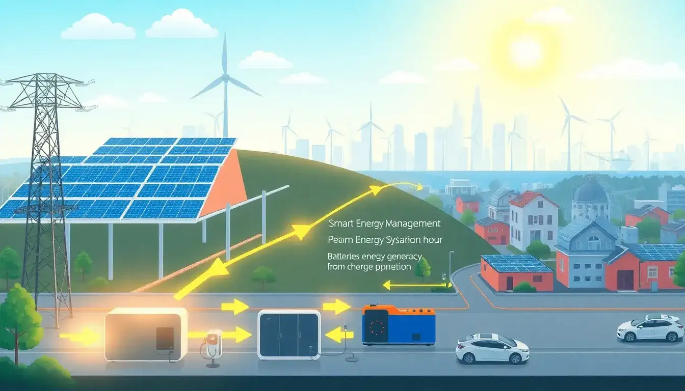 How does peak shaving integrate with renewable energy sources