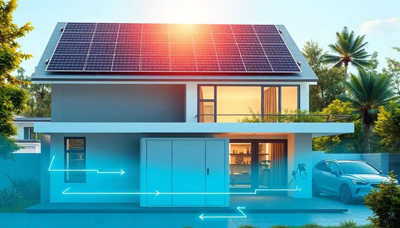 What are the main benefits of integrating solar panels with energy storage systems
