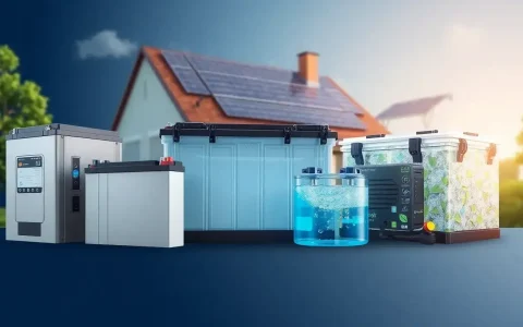 What types of batteries are most commonly used in residential energy storage systems