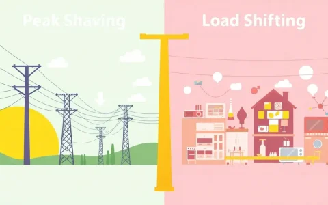 How does peak shaving compare to load shifting in terms of grid efficiency
