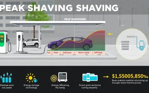 How does peak shaving impact electricity costs for EV charging stations