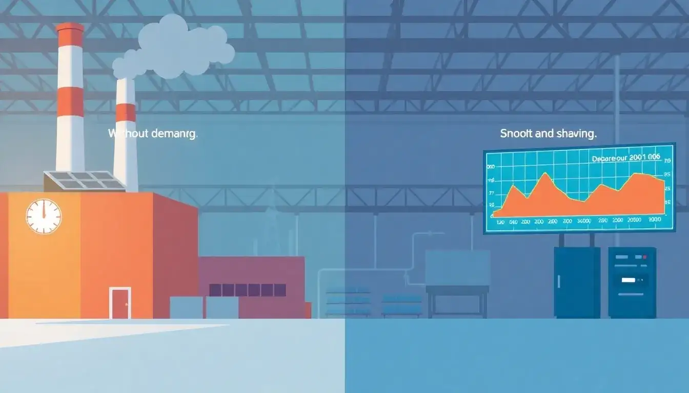 How does peak shaving help reduce demand charges for industrial customers