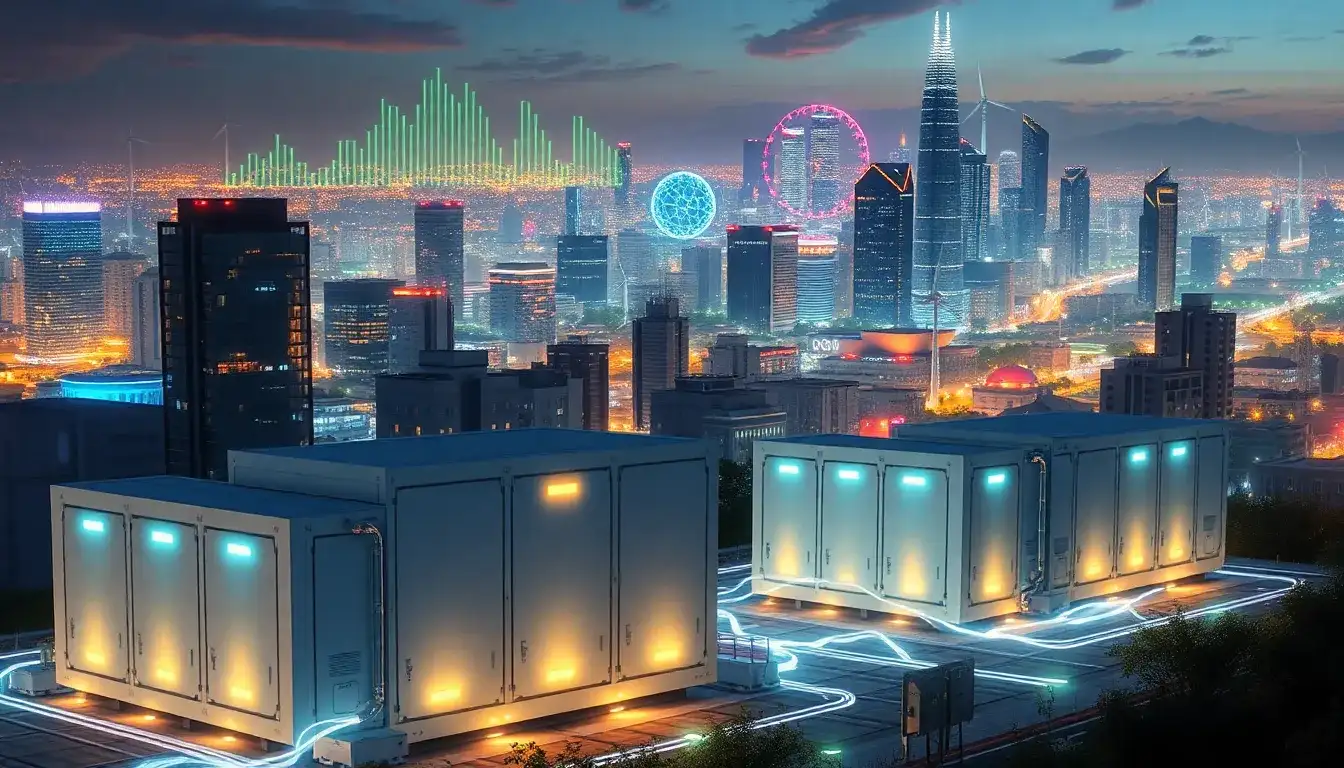 How does battery storage help stabilize the grid during peak demand