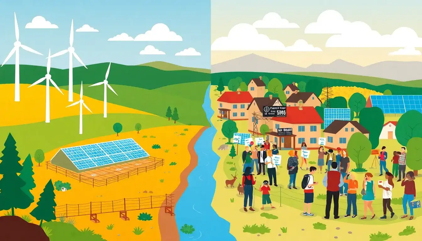 How does local opposition affect the development of renewable energy projects