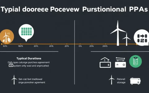 What are the typical durations for storage PPAs compared to traditional PPAs