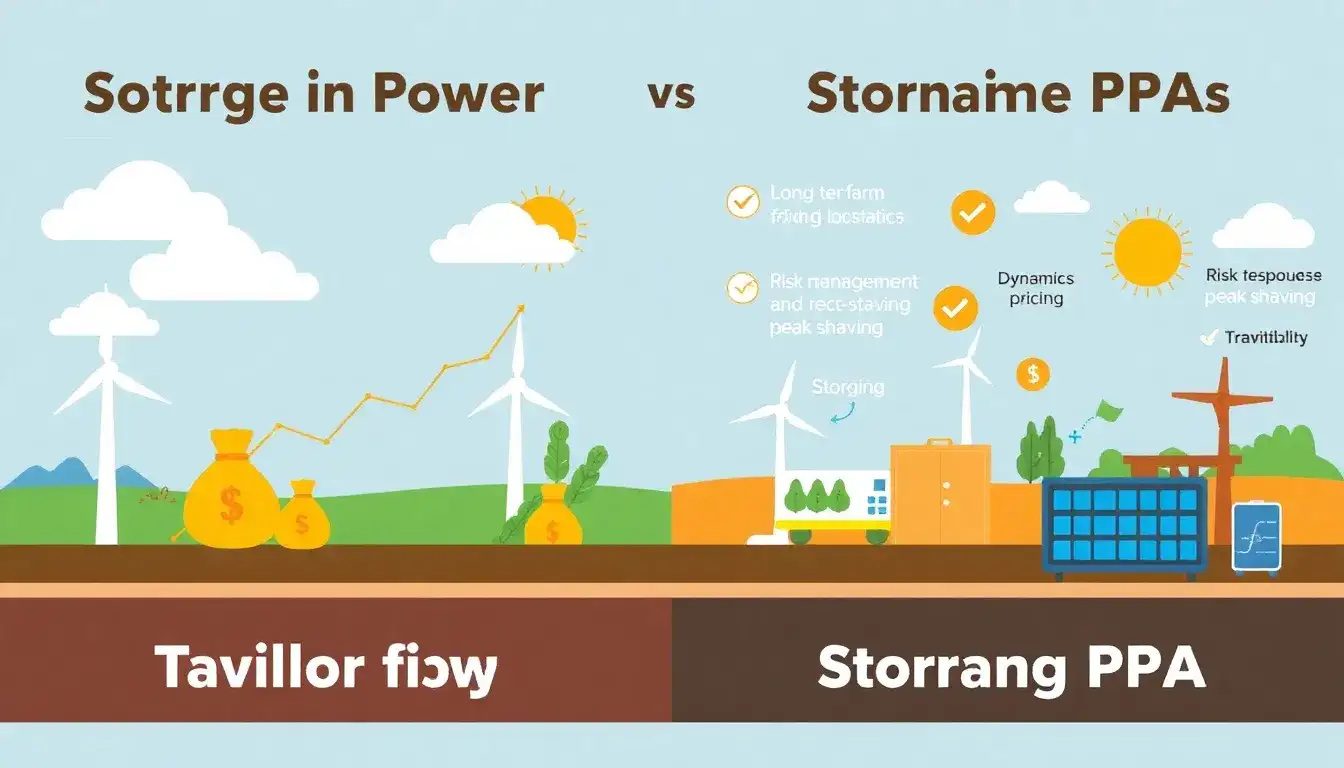 How do the financial incentives of storage PPAs differ from those of traditional PPAs