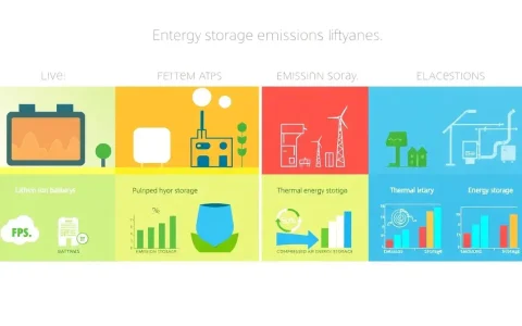 How do different types of energy storage technologies compare in terms of emissions reduction