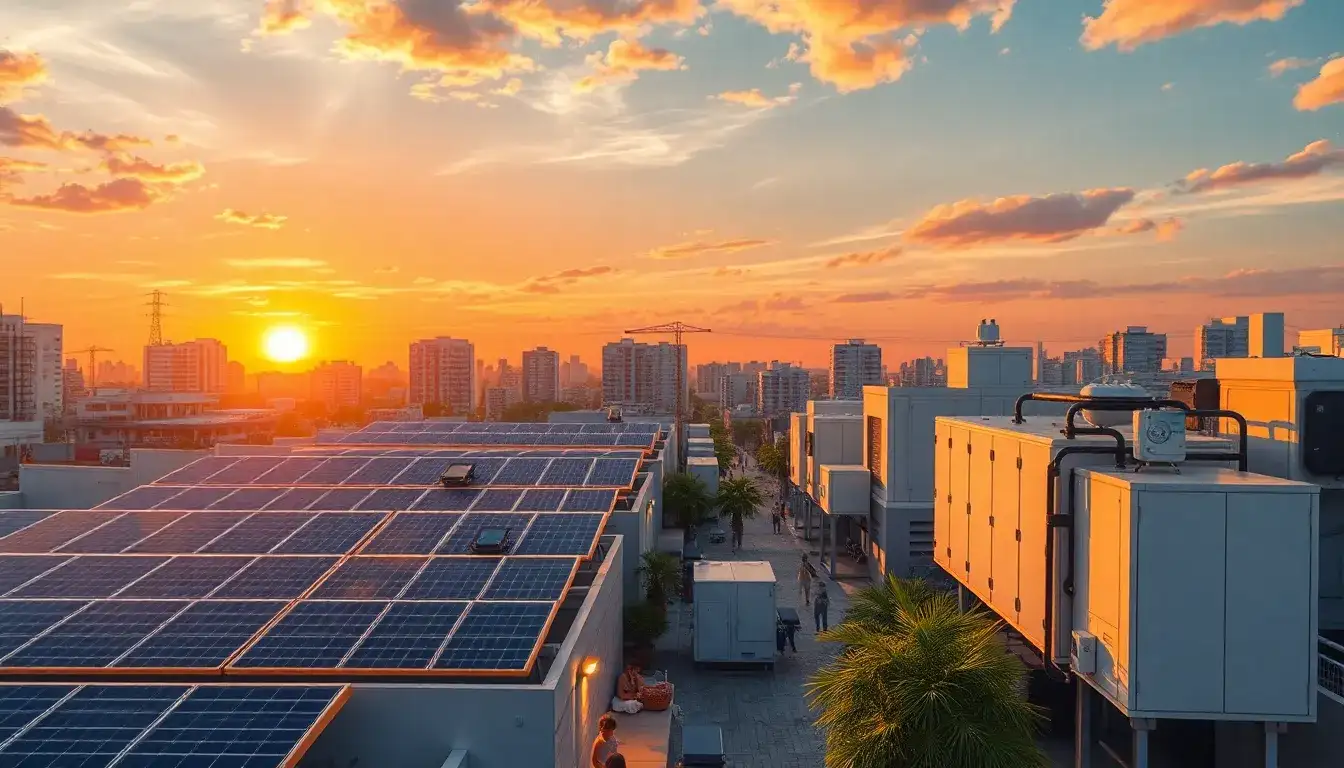 How does energy storage help in managing peak demand during hot summer days