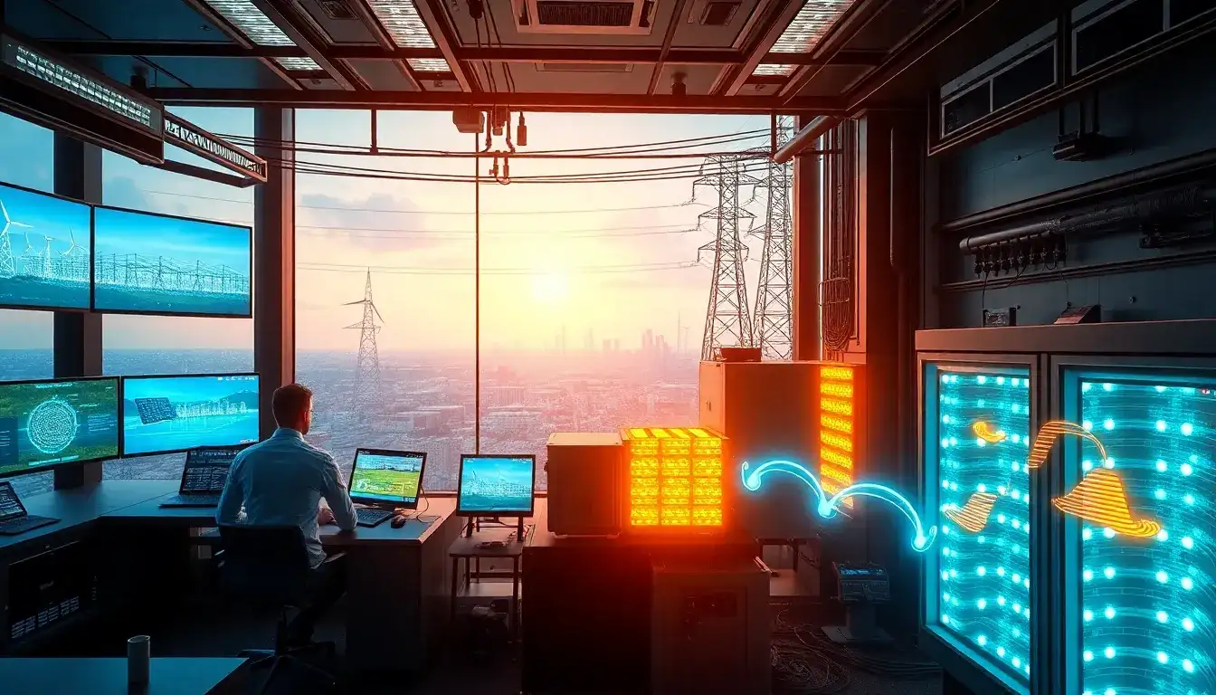 How do energy storage systems prevent grid overload during peak demand