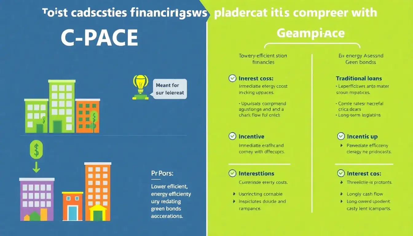 How does C-PACE financing compare to other energy efficiency financing options