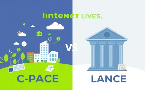 How does the interest rate of C-PACE compare to traditional bank loans