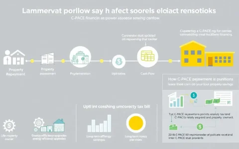 How does the repayment structure of C-PACE affect property owners' cash flow