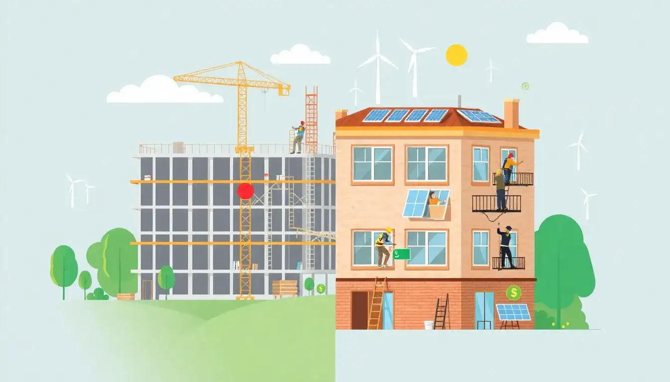 Can C-PACE financing be used for both new construction and building retrofits